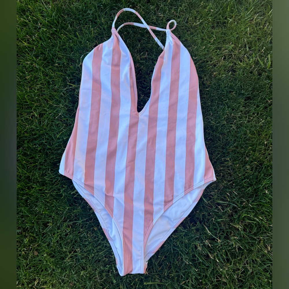 Forever 21 Cream and Mauve Swimsuit